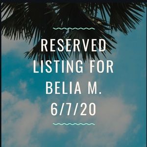 Reserved for Belia M